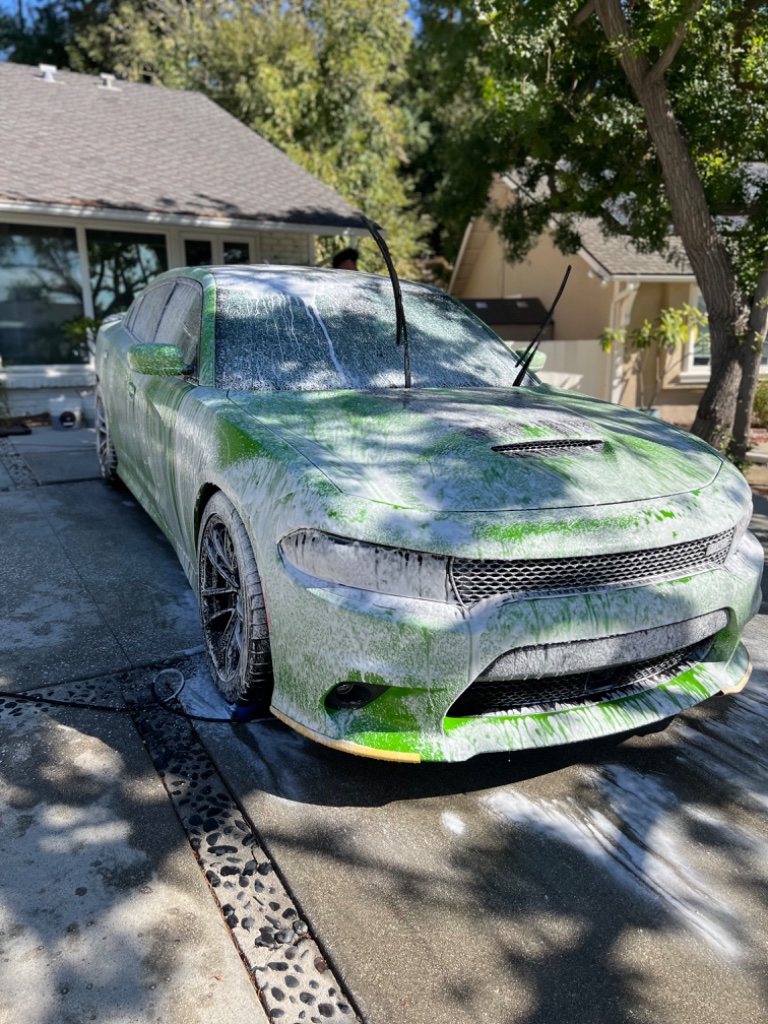 Dodge Charger foam wash