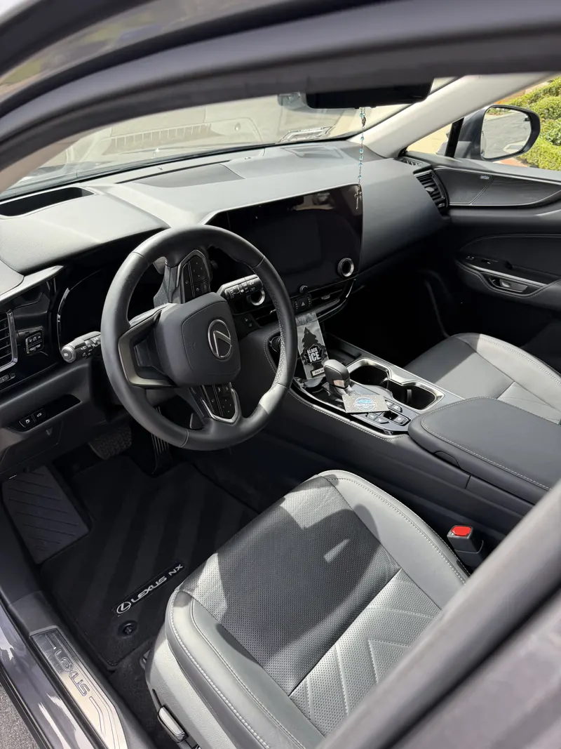 Dash and console wiped down
